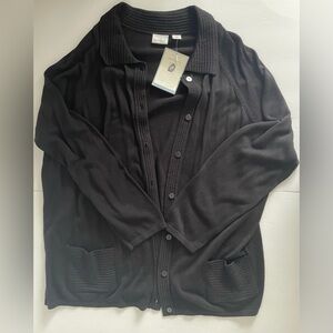 NWT plus Women’s Jaclyn Smith Swing Sweater Jacket Black Size 3X